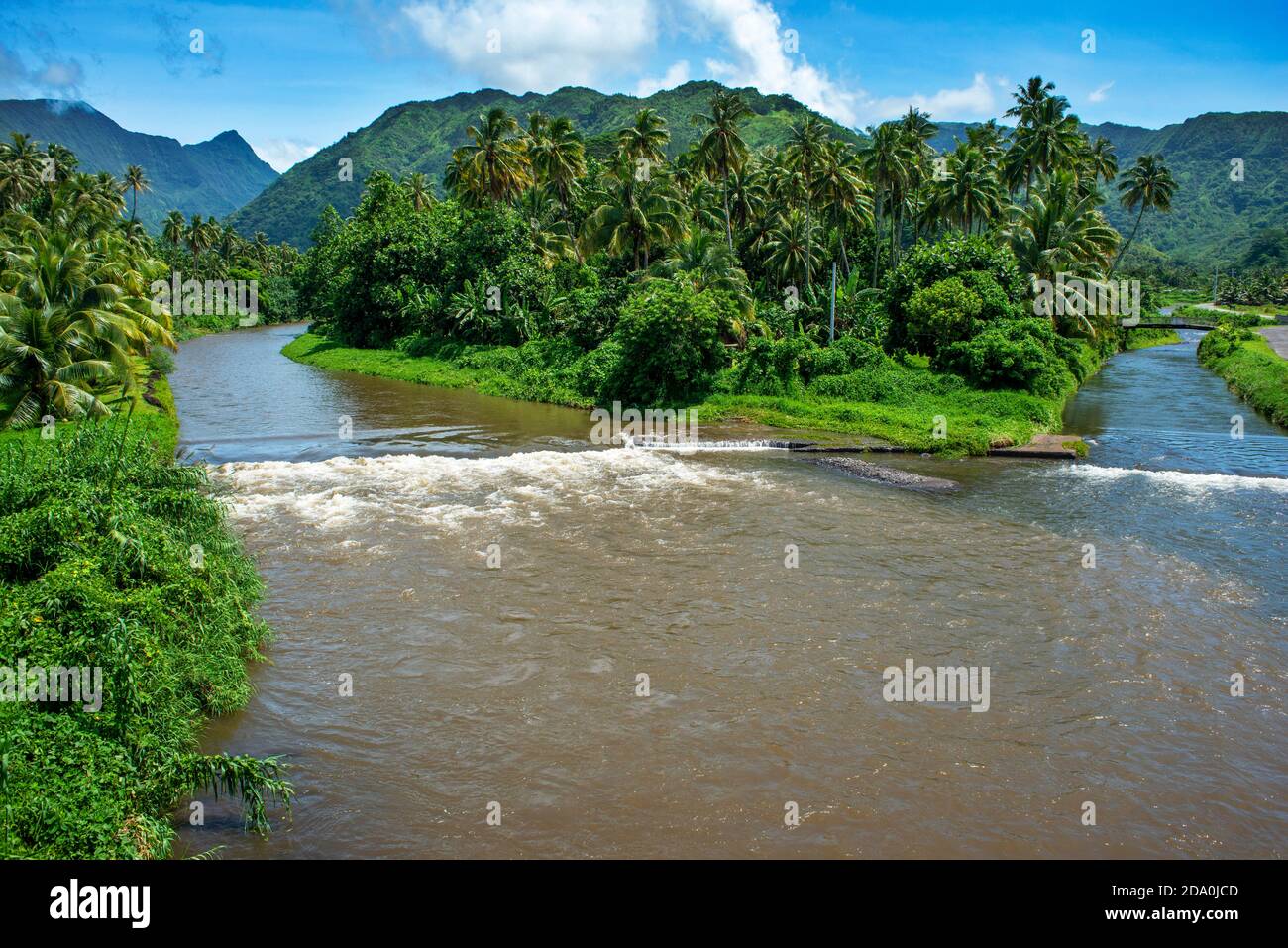 Two rivers intersection in Route de ceinture, Tahiti Nui, Society Islands,  French Polynesia, South Pacific Stock Photo - Alamy