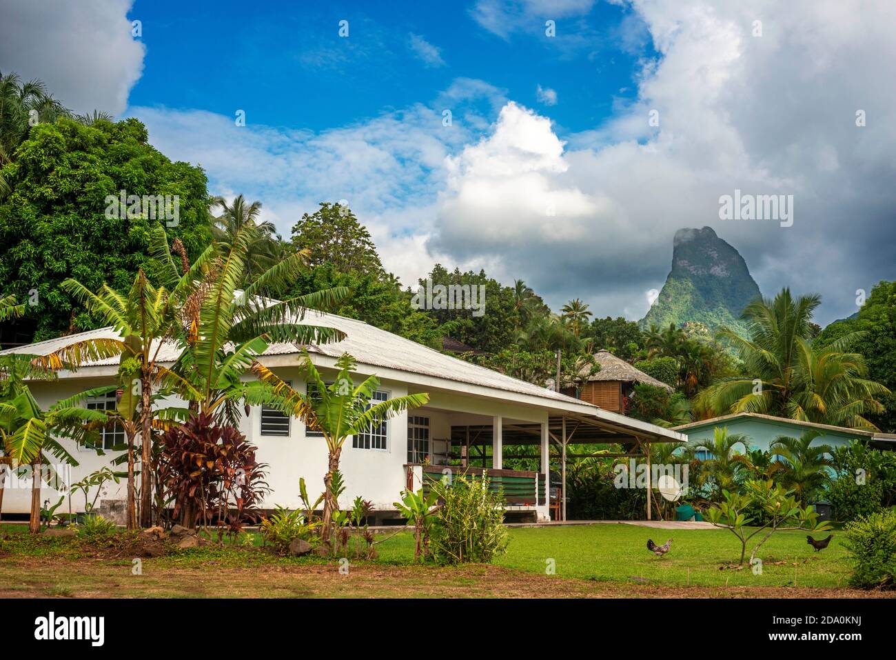 Local house in Moorea, French Polynesia, Society Islands, South Pacific