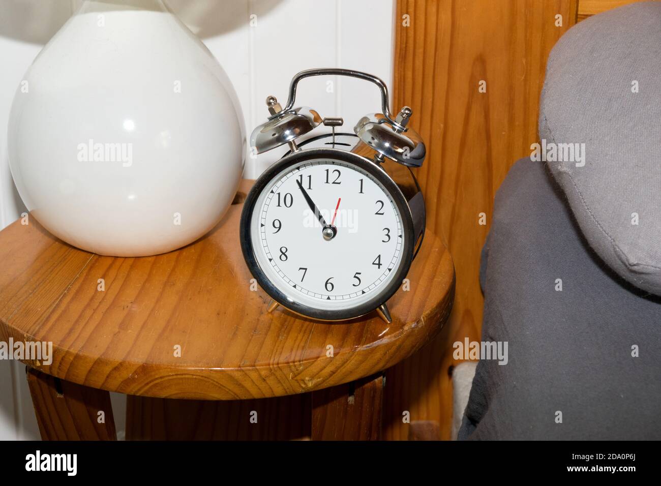 An alarm clock in the bedroom Stock Photo Alamy