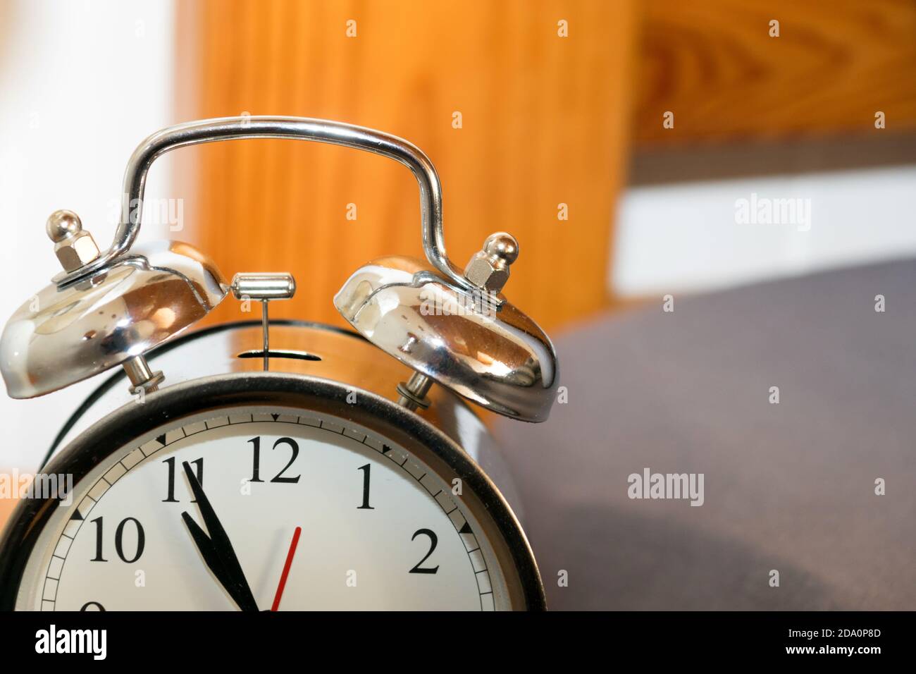 An alarm clock in the bedroom Stock Photo Alamy