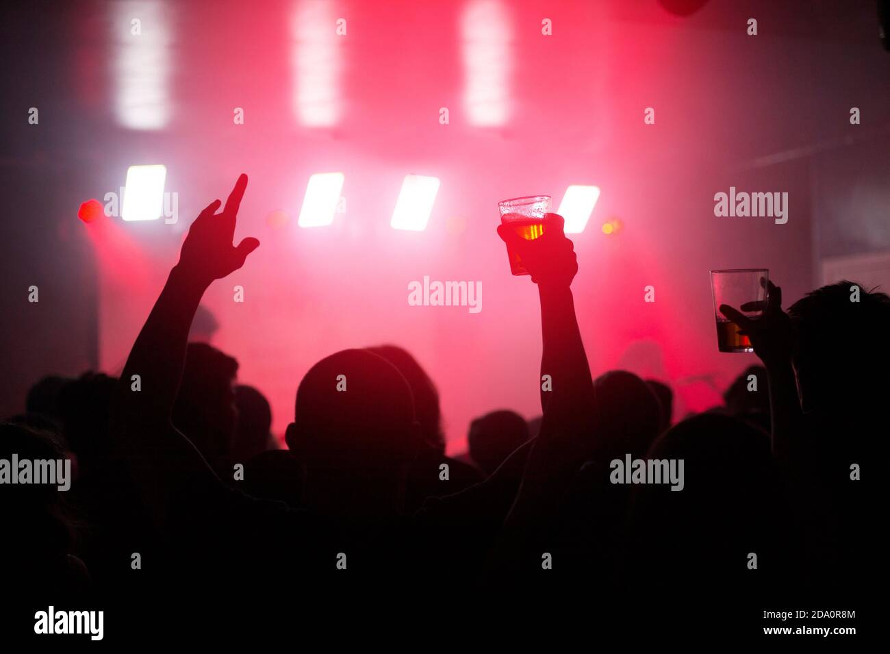 Rock and roll live group at the nightclub Stock Photo - Alamy