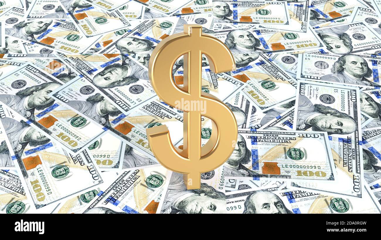 Golden dollar sign hi-res stock photography and images - Alamy