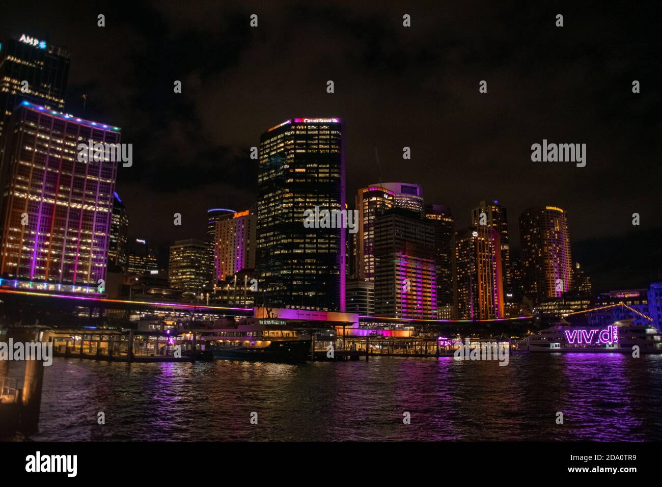 Night panoramic cityscape from Sidney on february, 2019 Stock Photo