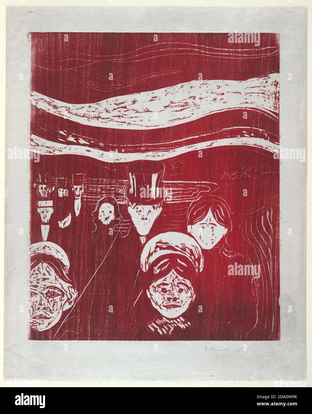 Edvard Munch. Angst (Anxiety) 1896 Stock Photo