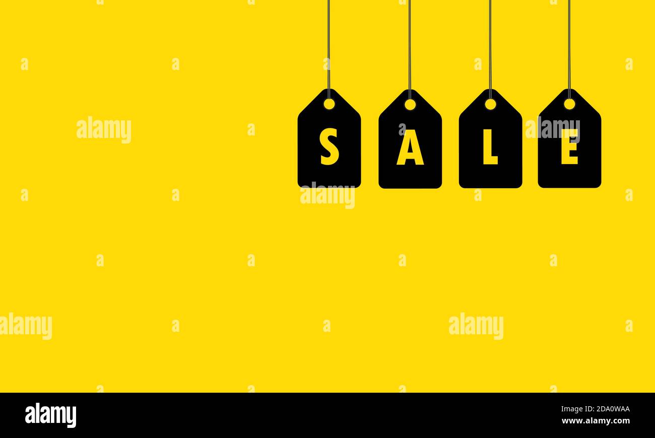 Hanging price tags. Sale labels. Vector on isolated background. EPS 10