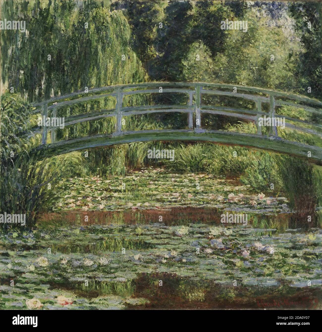 Claude Monet, French, 1840-1926 -- The Japanese Footbridge and the Water Lily Pool, Giverny. Stock Photo