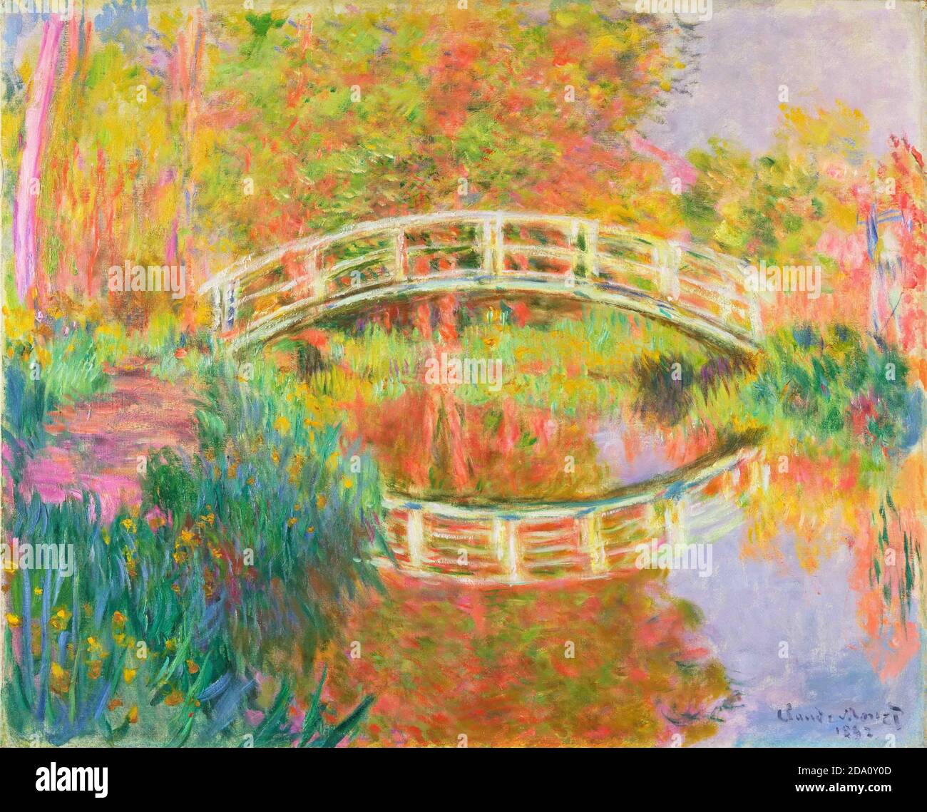 Claude Monet, French, 1840-1926 -- Japanese Footbridge, Giverny. Stock Photo