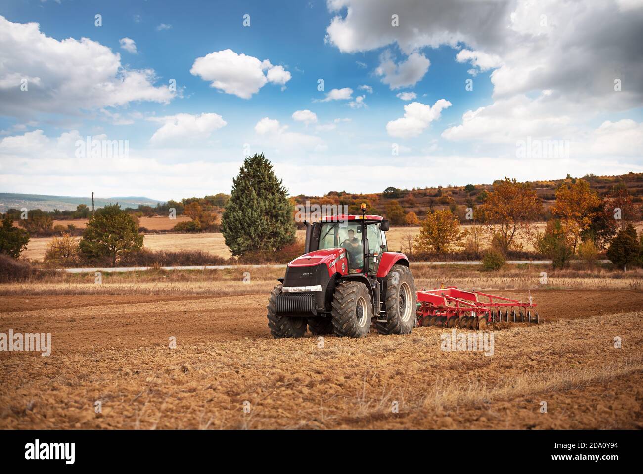 Karlovo, Bulgaria - Octomber 21, 2016: Case IH Puma 1260 agricultural tractor on display. Case IH wins two gold medals at AGROTECH - the 20th Internat Stock Photo