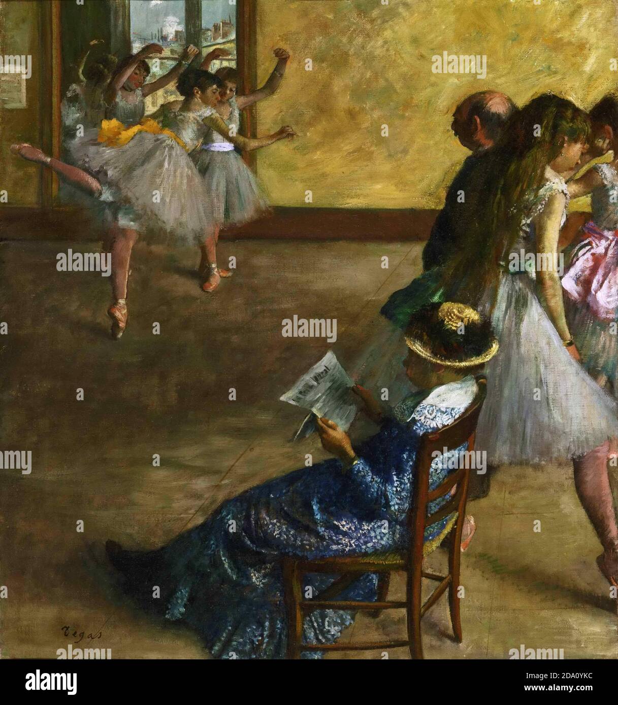 Hilaire-Germain-Edgar Degas, French, 1834-1917 -- The Ballet Class. Stock Photo