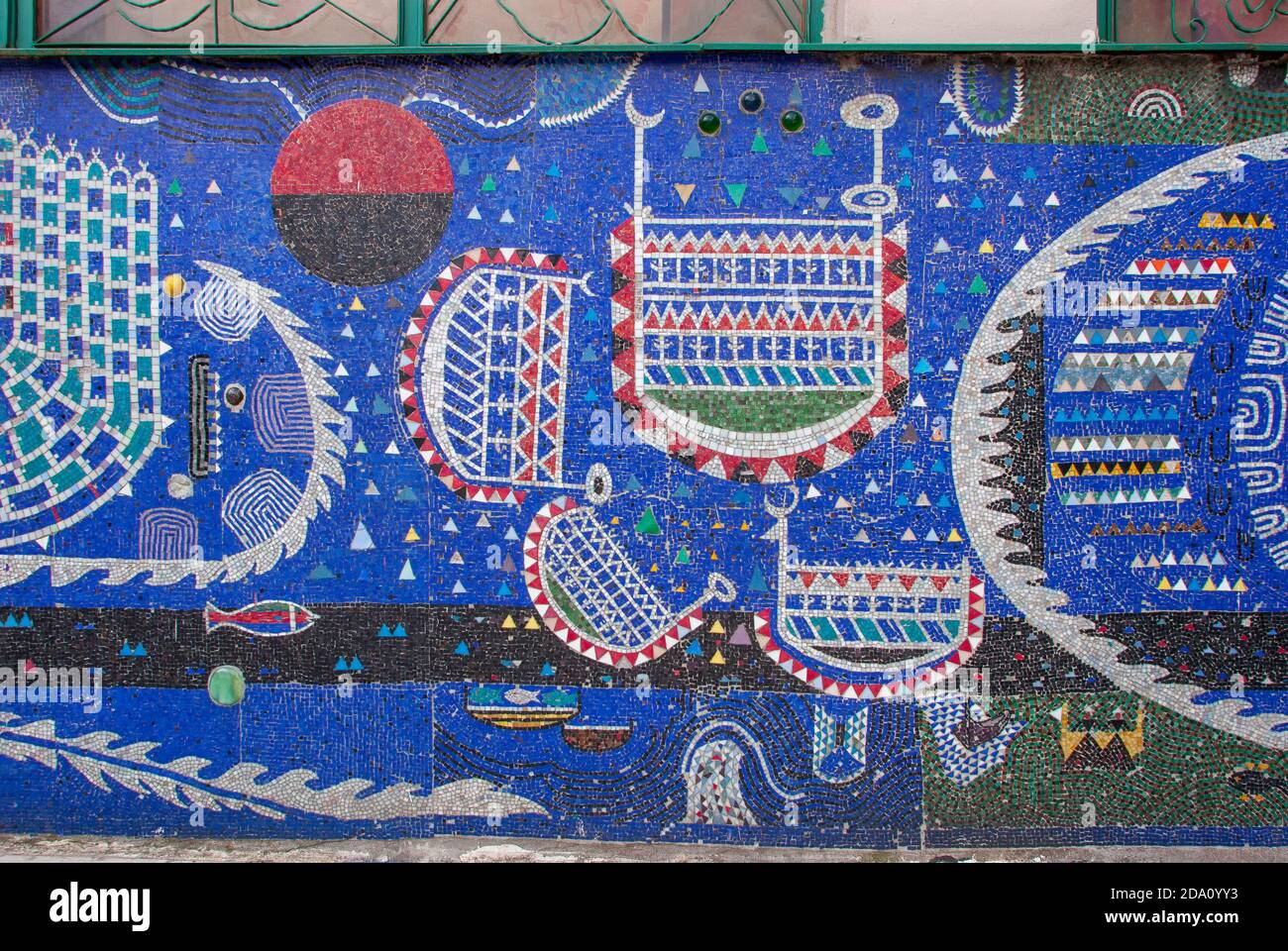 TURKEY, Istanbul June 2007 ; Abstract mosaic art by famous Turkish