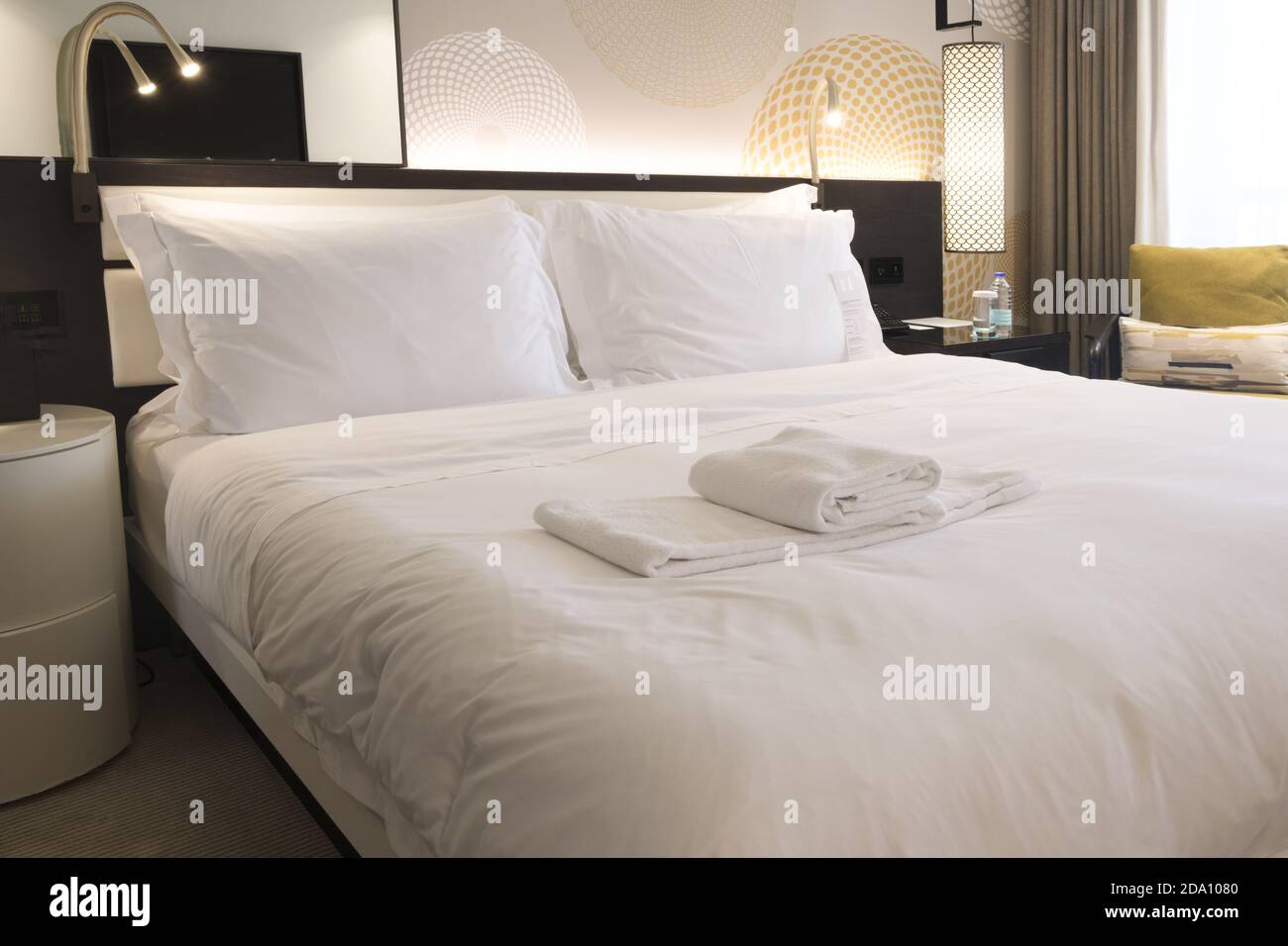View of Relaxation concept. classic interior design bedroom, Interior of a ...