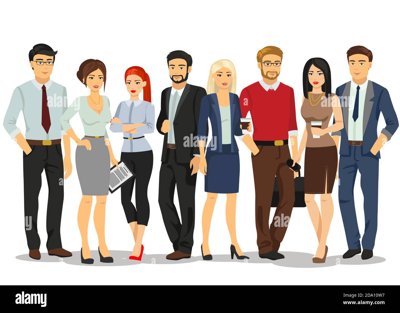 Office people. Business people men and women with documents. People in