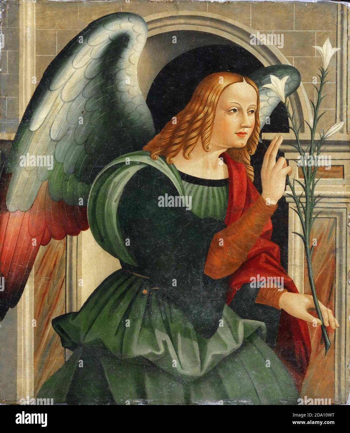 Vincenzo Pagani, Italian (active Marches and Perugia), c. 1490-1568 -- The Annunciate Angel Stock Photo