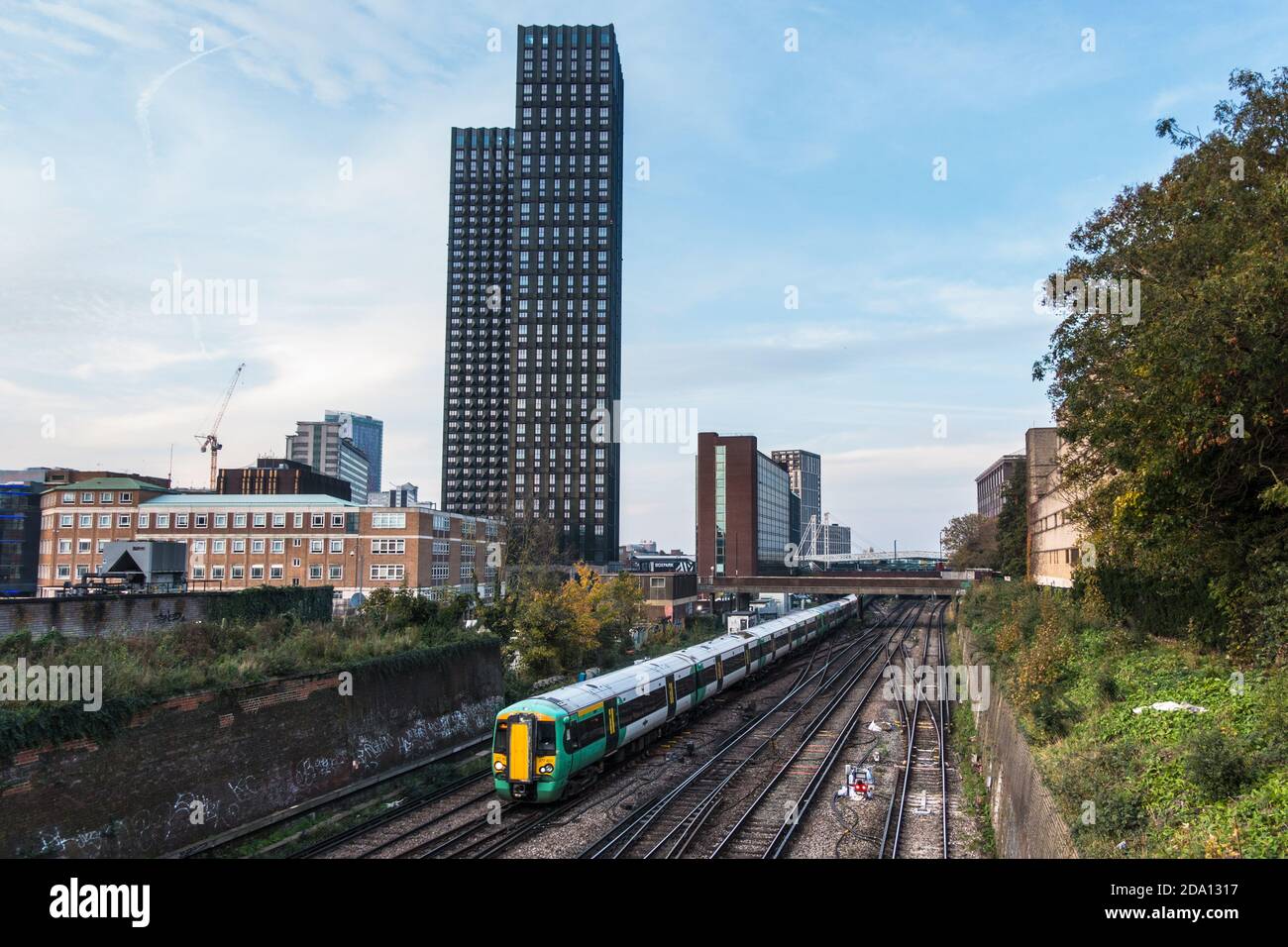 World's tallest modular building Ten Degrees at 101 George Street, East Croydon, London, UK Stock Photo