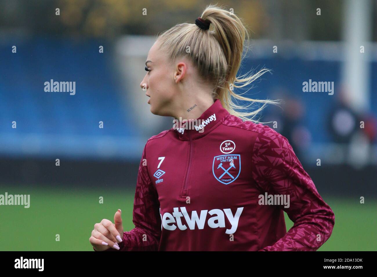 Solihull Uk 11th Oct 2020 Alisha Lehmann 7 West Ham Warms Up Before The Fa