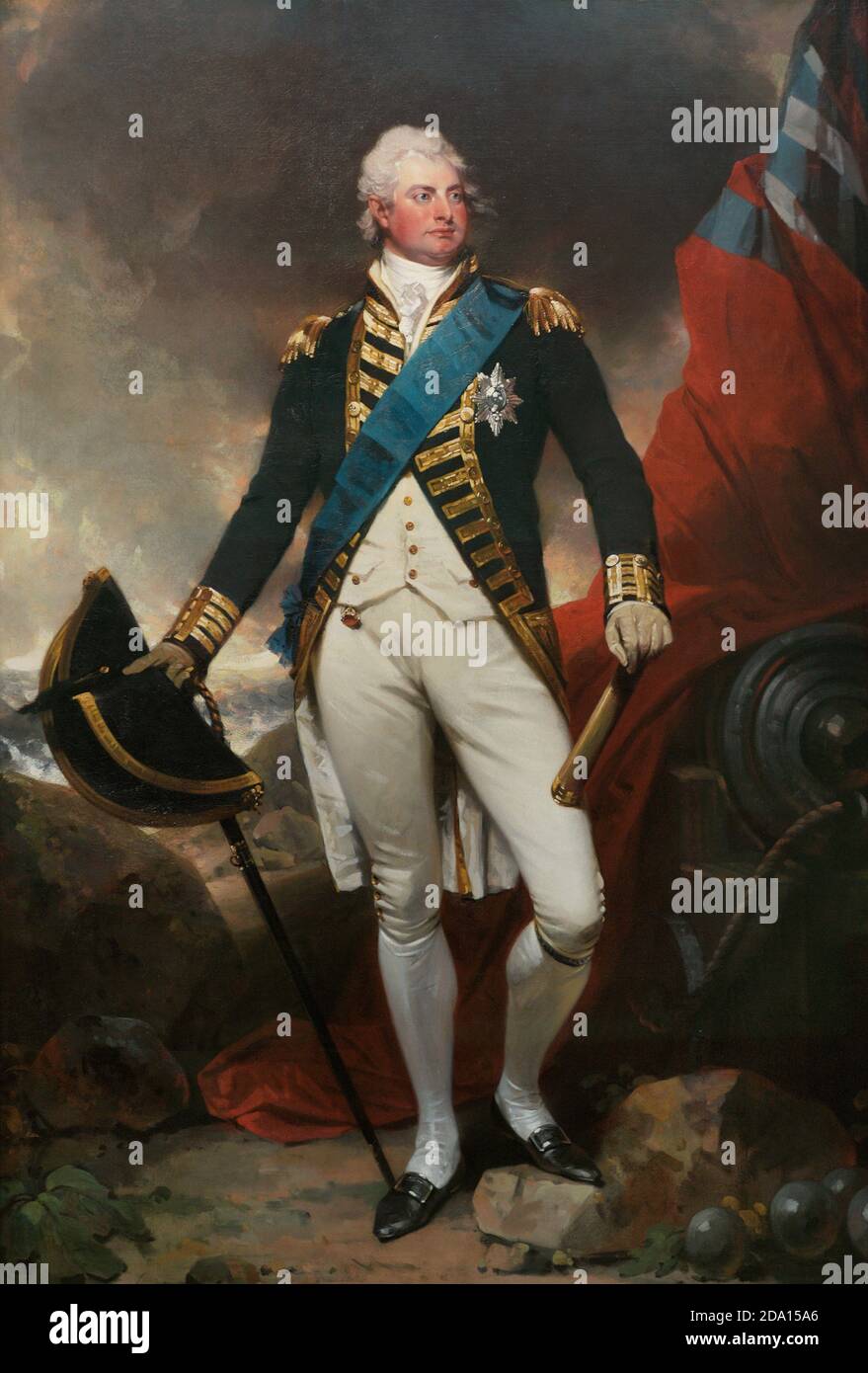King William IV (1765-1837). King of the United Kingdom (1830-1837). William IV depicted in the full-dress uniform of an admiral. Portrait by Sir Martin Archer Shee (1769-1850). Oil on canvas, c. 1800. National Portrait Gallery. London, England, United Kingdom. Stock Photo