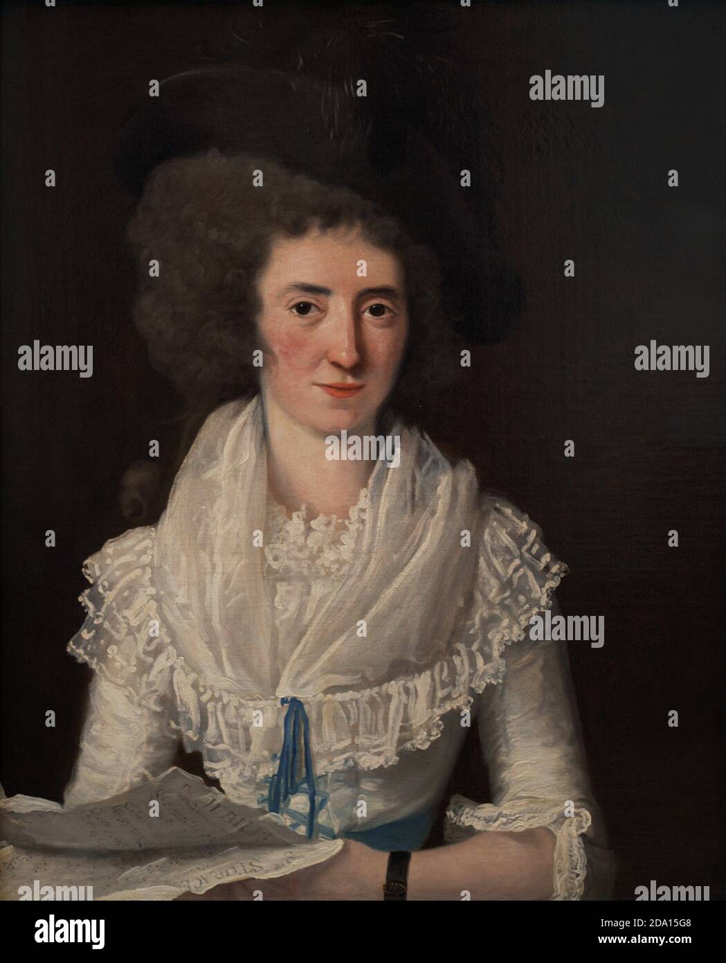 Anna Selina Storace, known as Nancy Storace (1765-1817). English soprano. Portrait attributed to Benjamin Vandergucht (1753-1794). Oil on canvas (76,4 x 63,6 cm), c. 1790. National Portrait Gallery. London, England, United Kingdom. Stock Photo