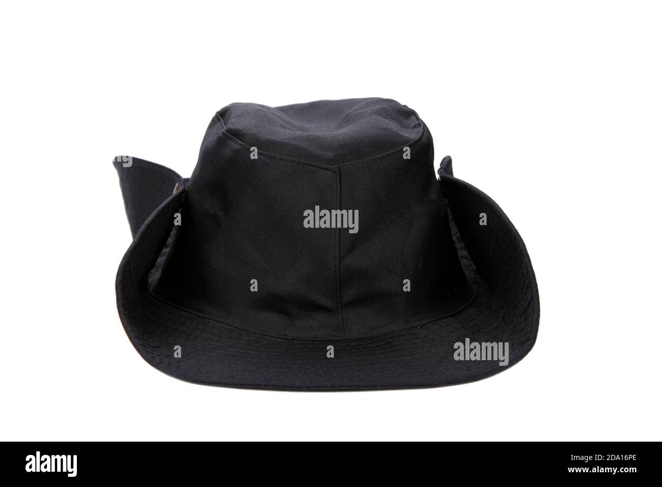 Black cowboy hat isolated on a white background Stock Photo - Alamy