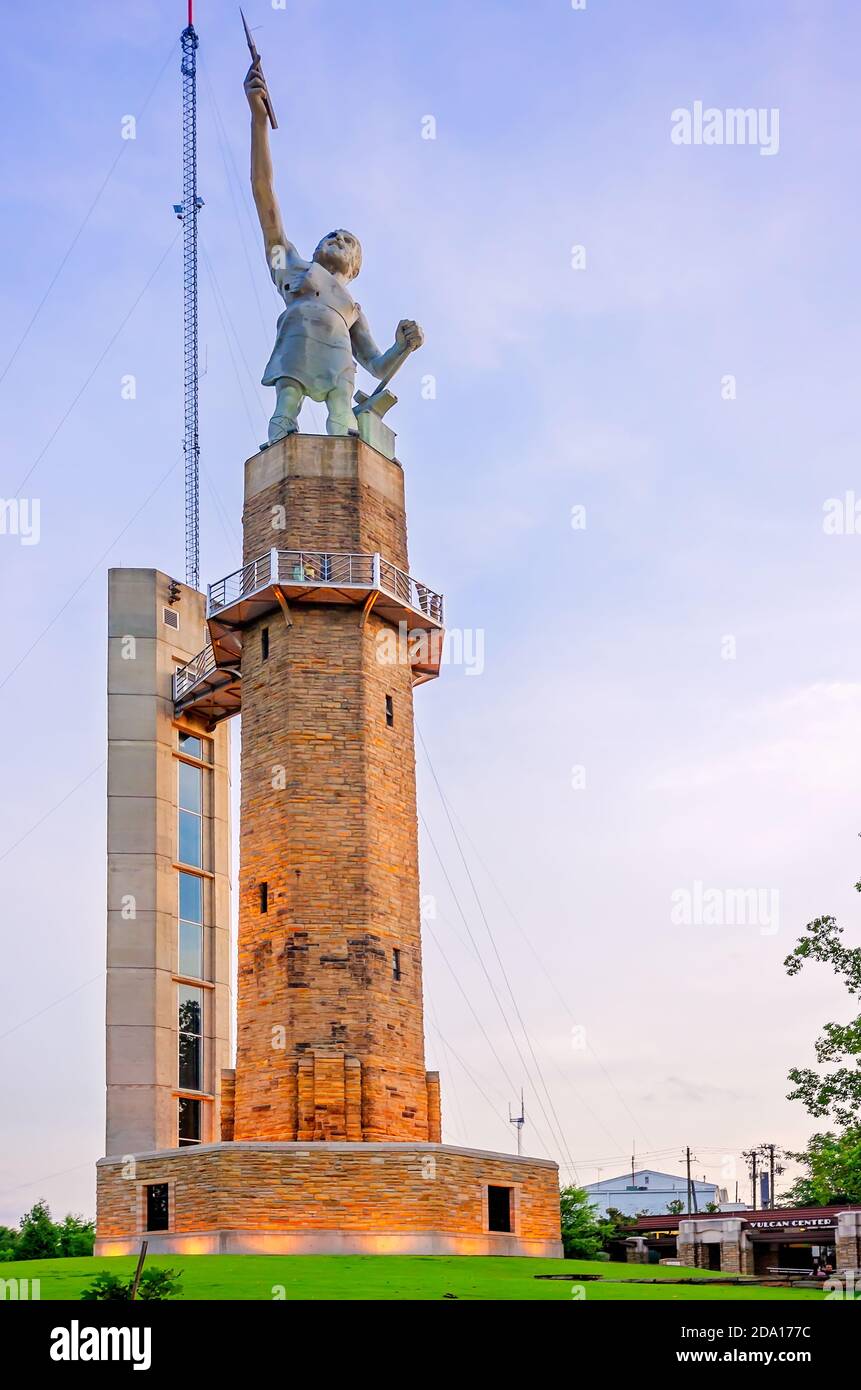 The Vulcan statue is pictured in Vulcan Park in Birmingham, Alabama