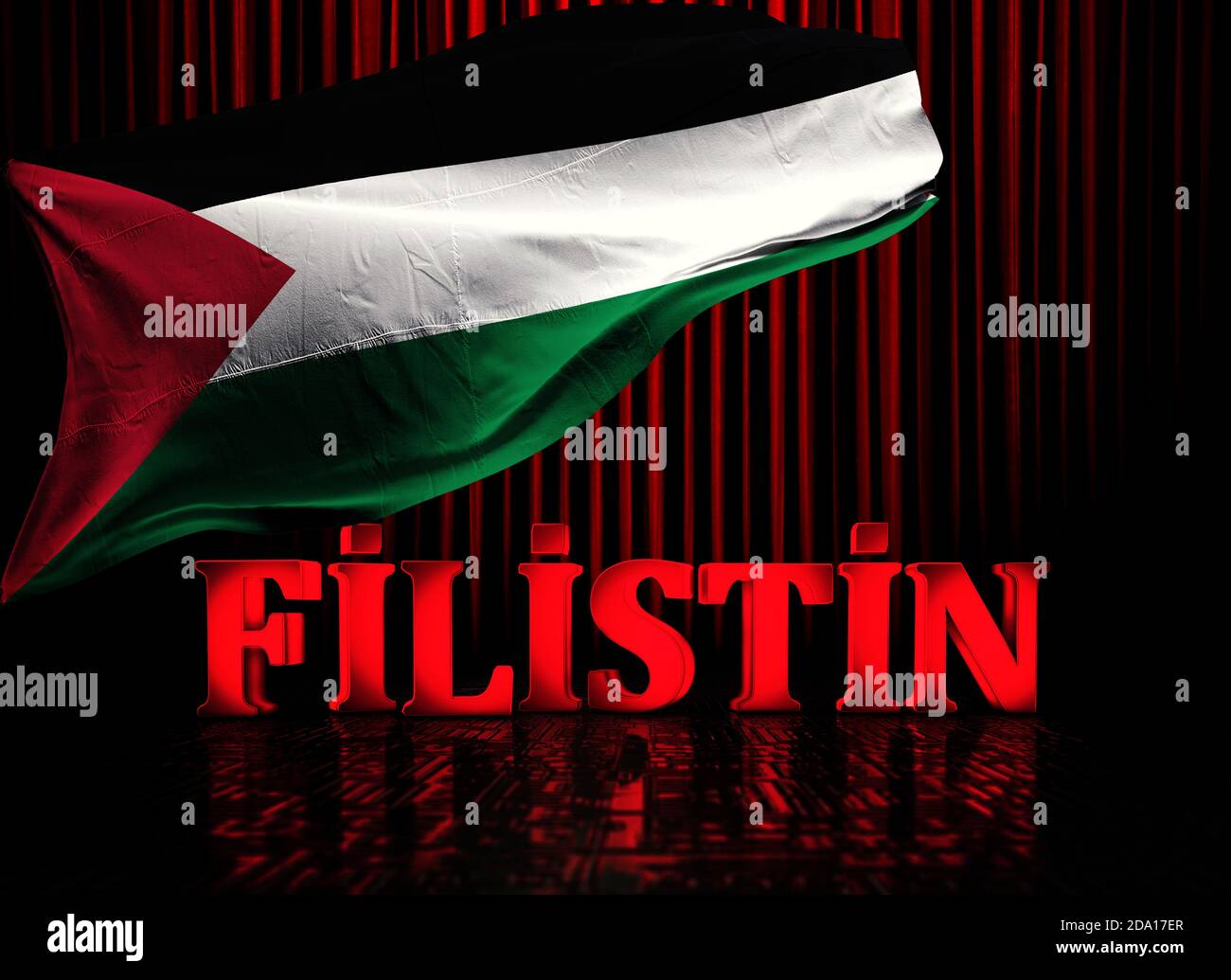Palestine Flag - Palestine Background Stock Photo