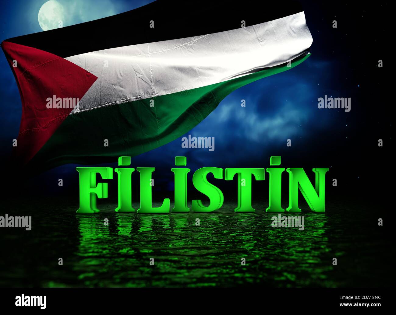 Palestine Flag - Palestine Background Stock Photo