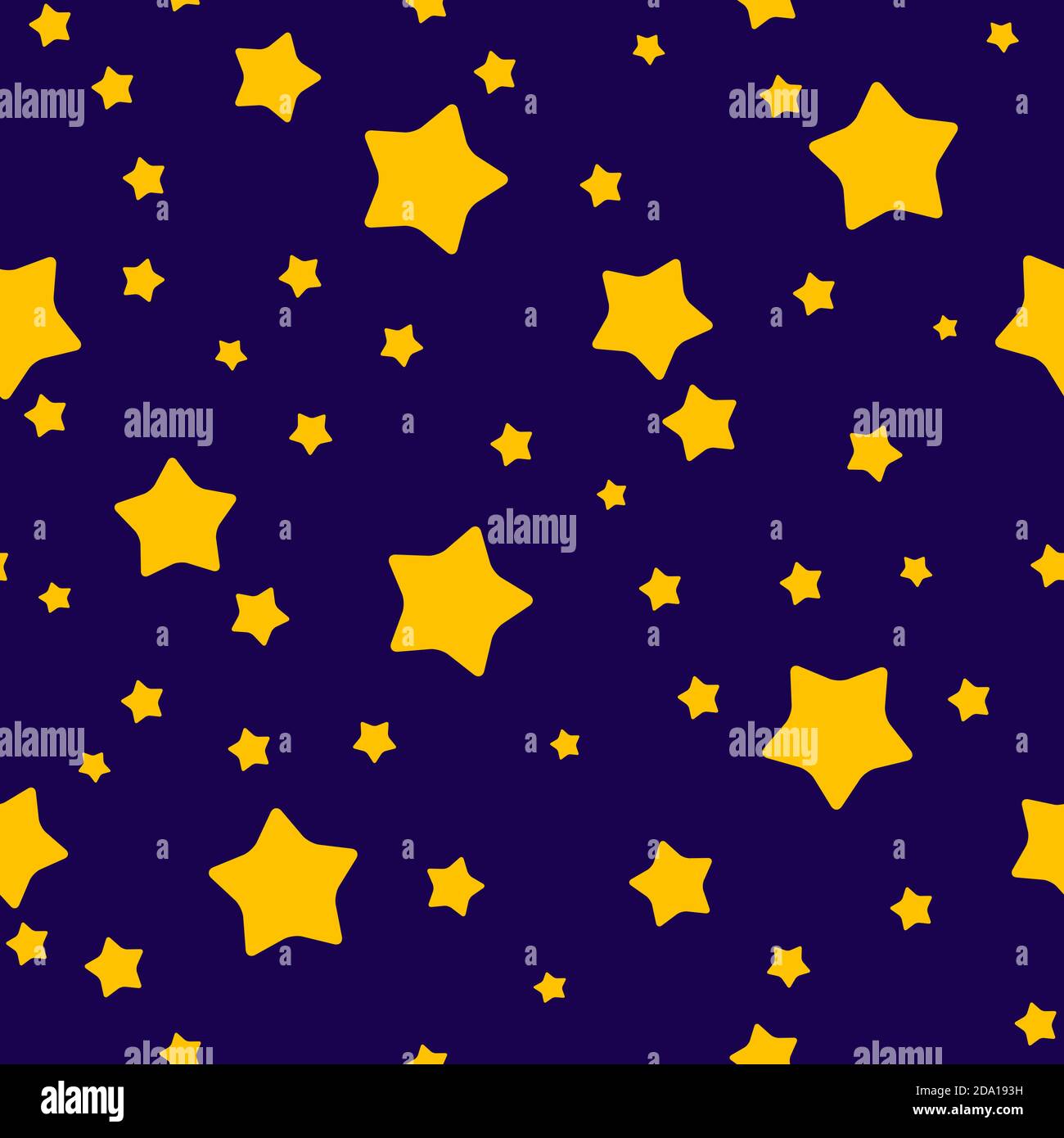 Starry sky seamless pattern background with star. Vector Illustration Stock Vector