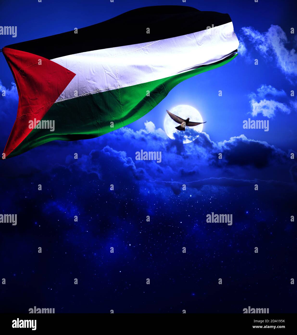 Palestine liberation organization flag hi-res stock photography and