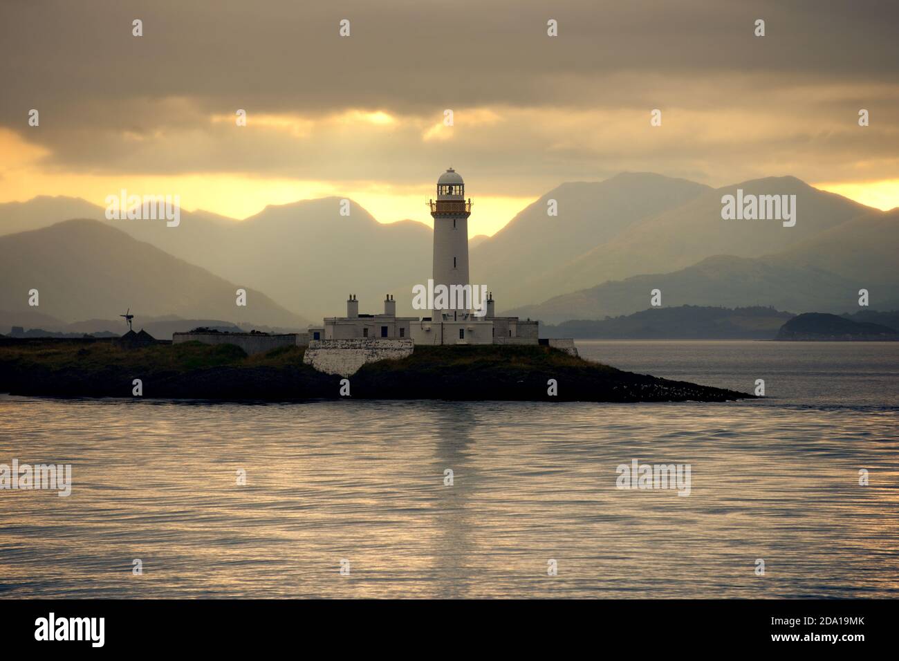 Lismore Lighthouse (Eilean Musdile), The Sound of Mull Stock Photo