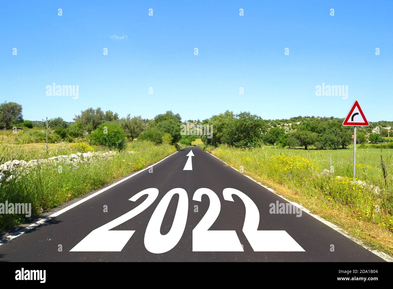 happy new year 2022, road Stock Photo Alamy