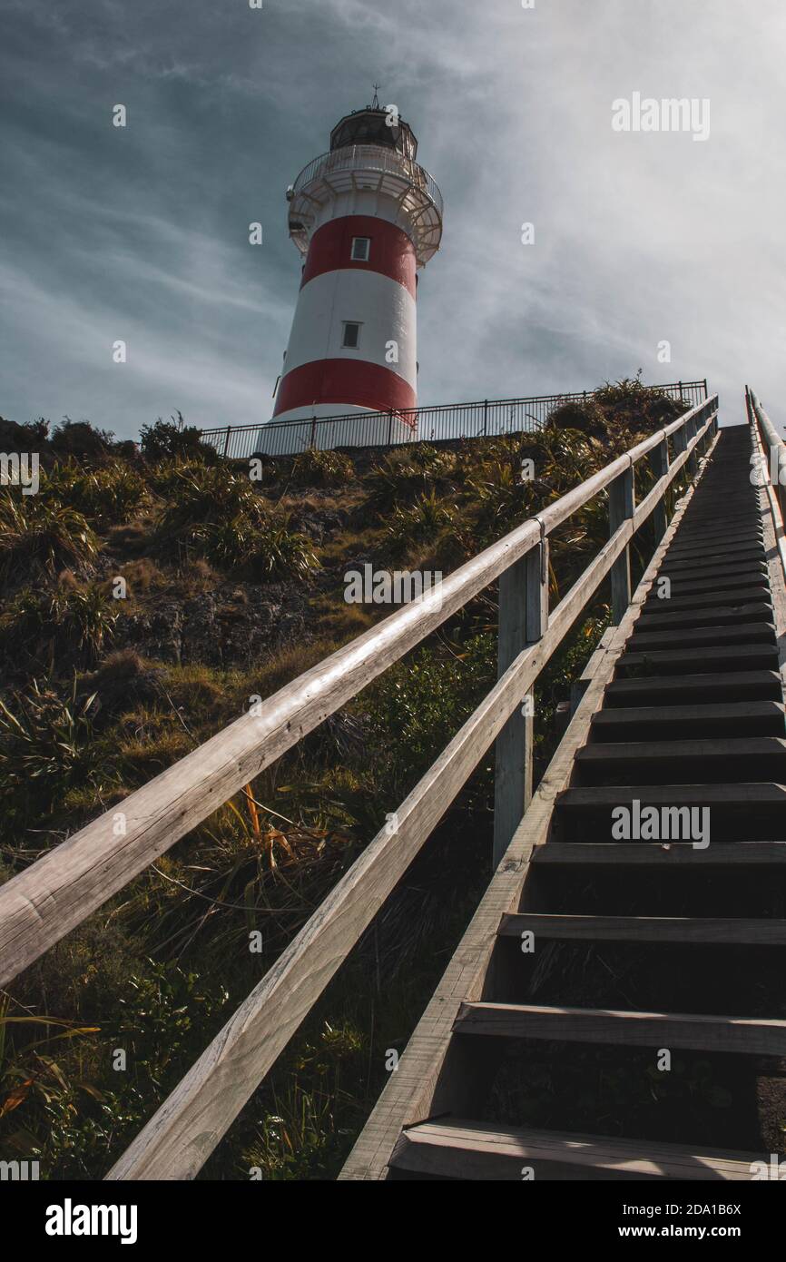 Cape Palliser Lighthouse, New Zealand Stock Photo