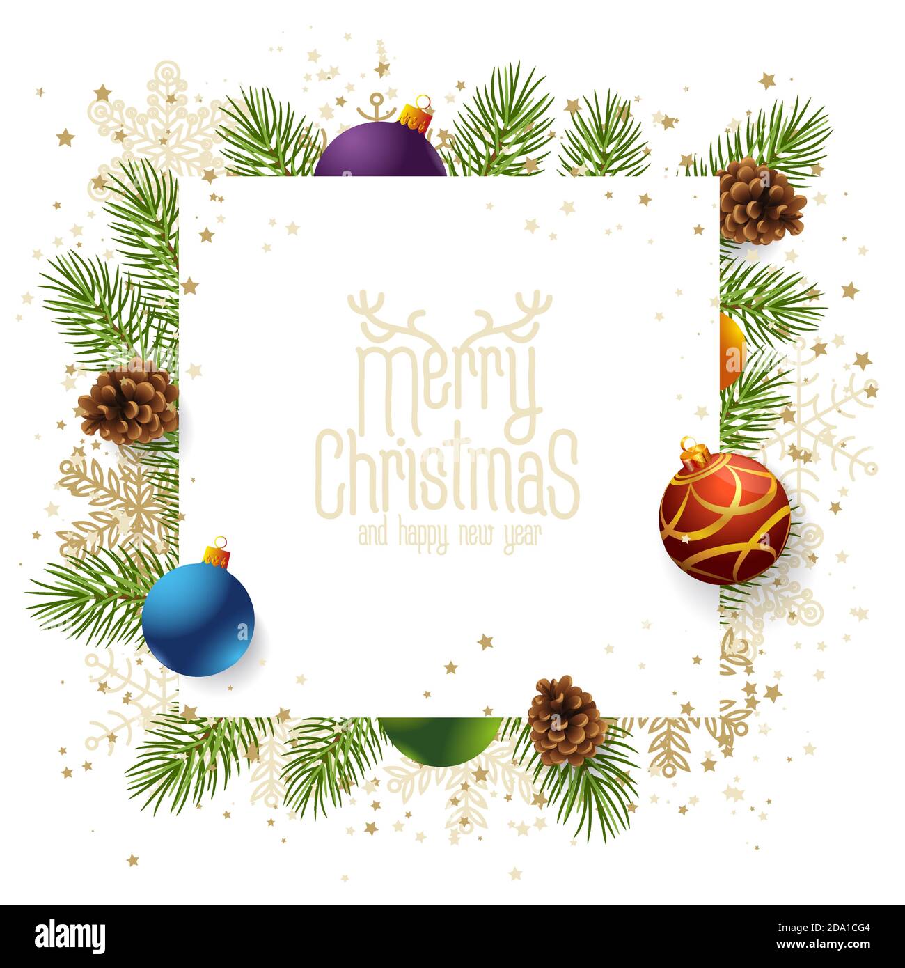 Christmas and New year template Stock Vector Image & Art - Alamy