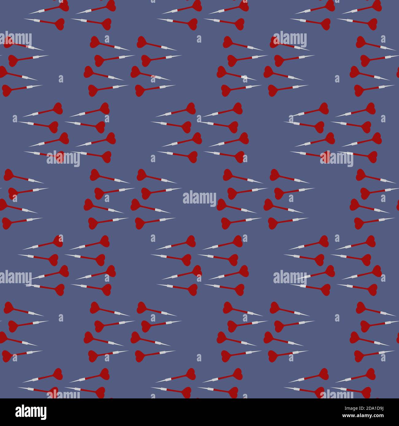 Picado darts, seamless pattern on a purple background. Stock Vector