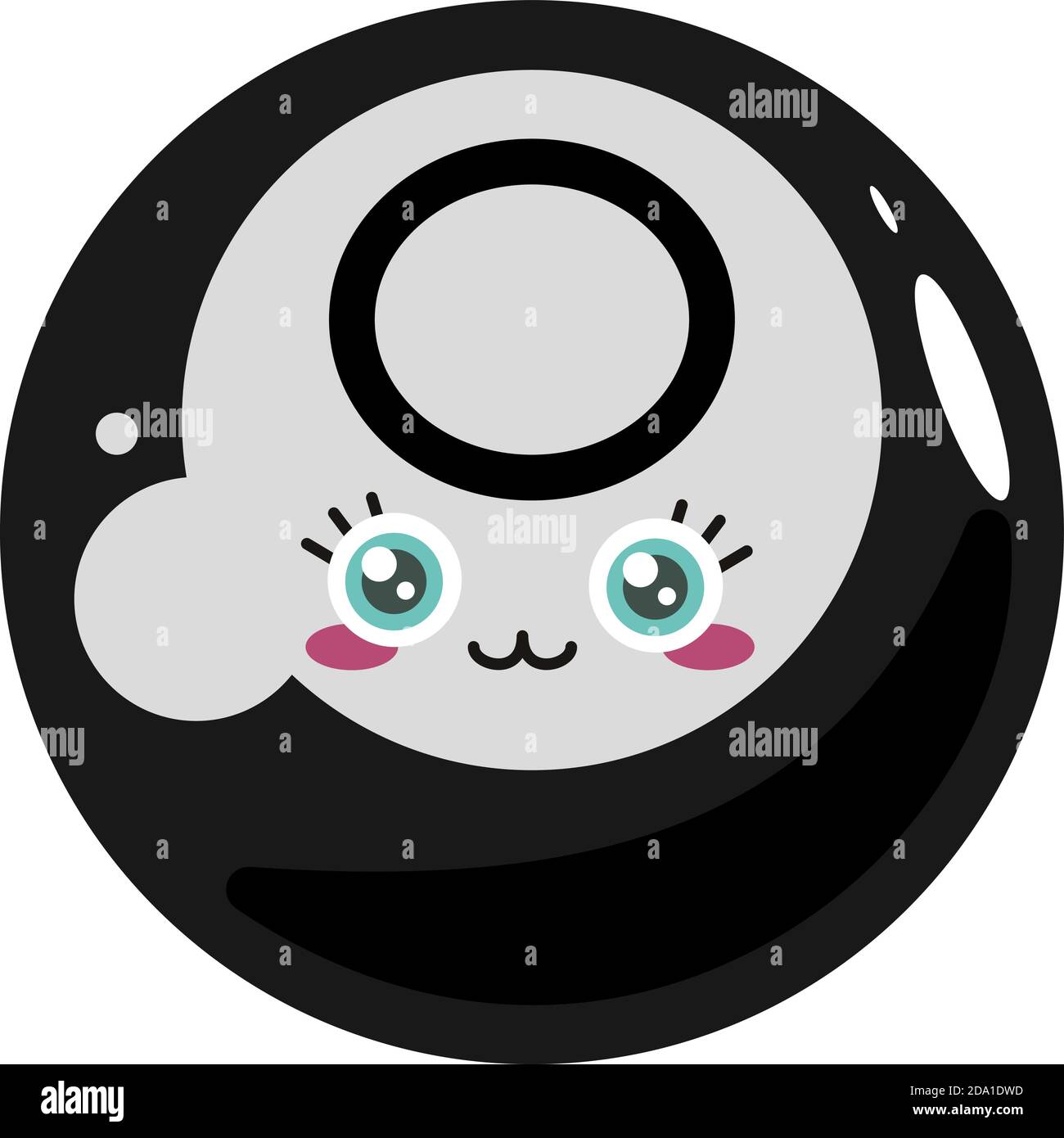 Small billiard ball,illustration,vector on white background Stock Vector