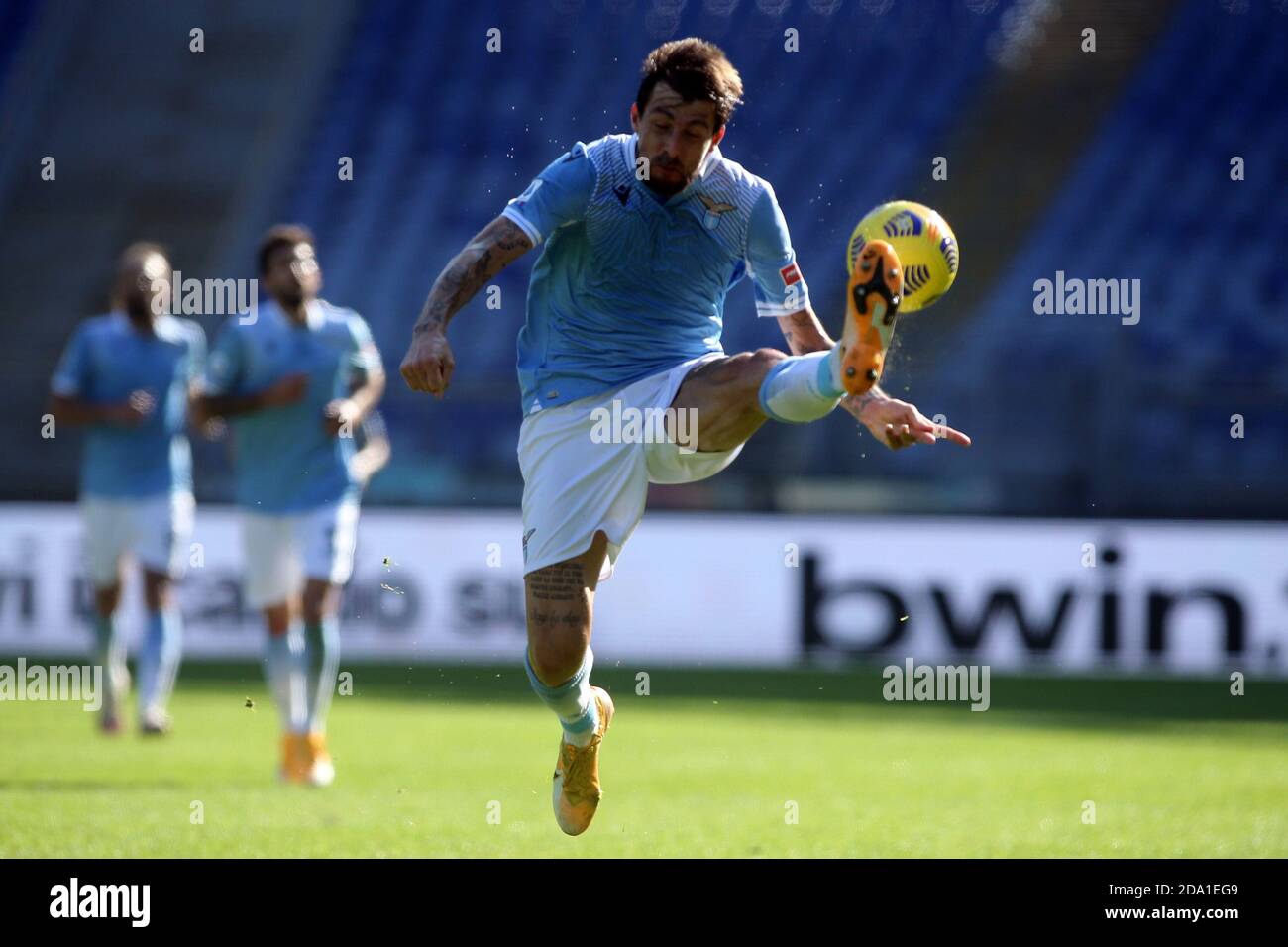 Rome, Italy. 08th Nov, 2020. Rome, Italy - 08/11/2020: Francesco Acerbi (LAZIO) in action during the Serie A italian league match SS LAZIO vs FC Juventus at Olympic Stadium in Rome. Credit: Independent Photo Agency/Alamy Live News Stock Photo