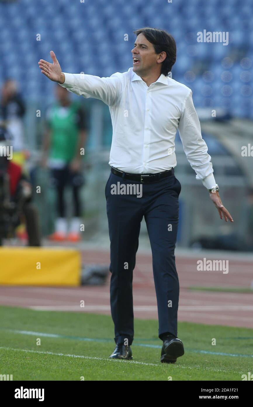 Rome, Italy. 08th Nov, 2020. Rome, Italy - 08/11/2020: Simone Inzaghi (LAZIO) in action during the Serie A italian league match SS LAZIO vs FC Juventus at Olympic Stadium in Rome. Credit: Independent Photo Agency/Alamy Live News Stock Photo