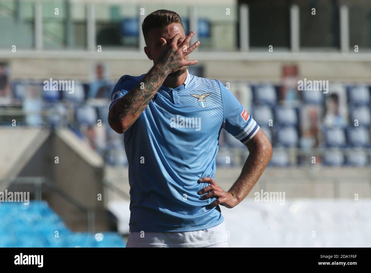 Rome, Italy. 08th Nov, 2020. Rome, Italy - 08/11/2020: Milinkovic-Savic (LAZIO) in action during the Serie A italian league match SS LAZIO vs FC Juventus at Olympic Stadium in Rome. Credit: Independent Photo Agency/Alamy Live News Stock Photo