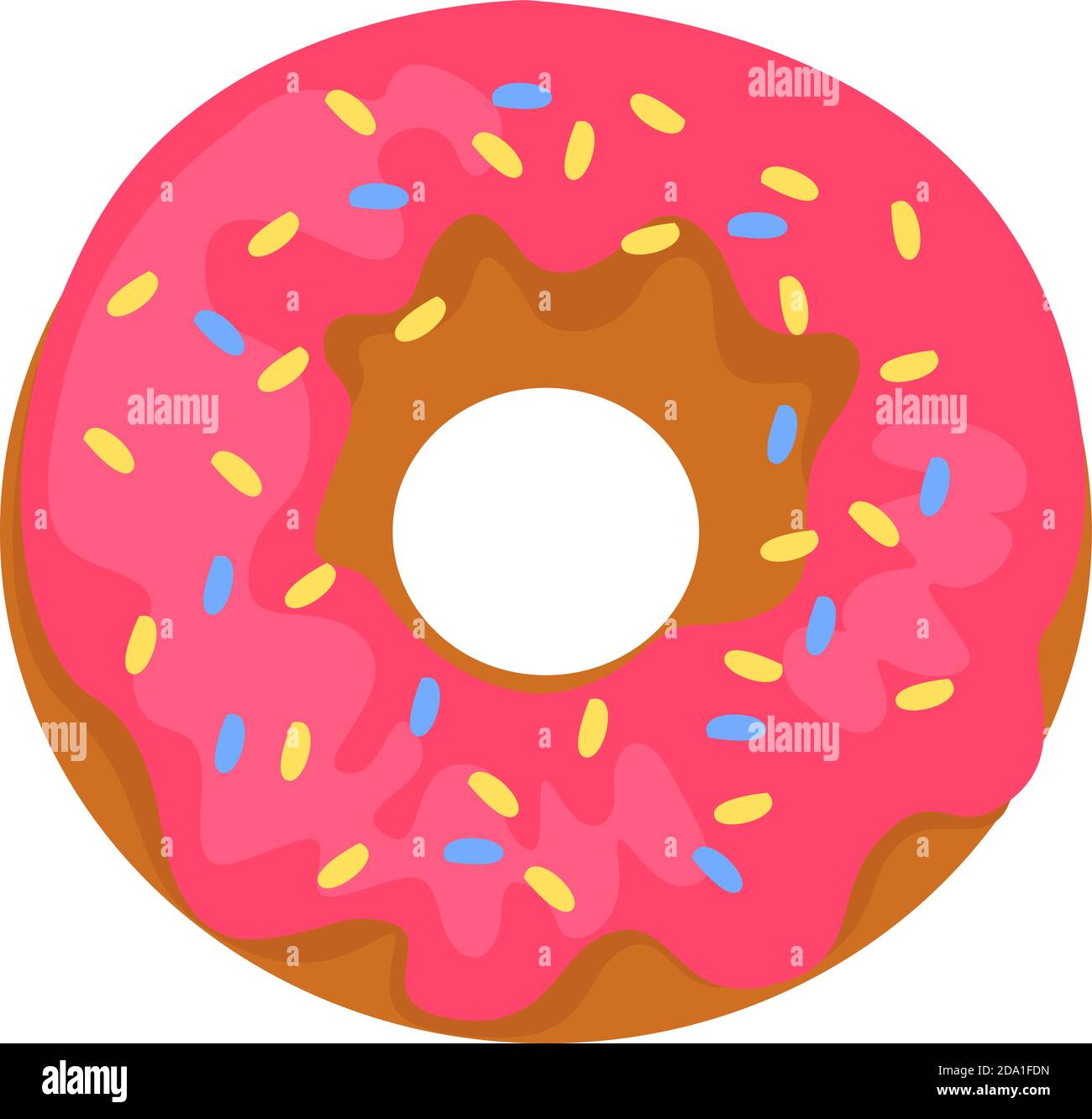 Pink donut ,illustration,vector on white background Stock Vector Image ...