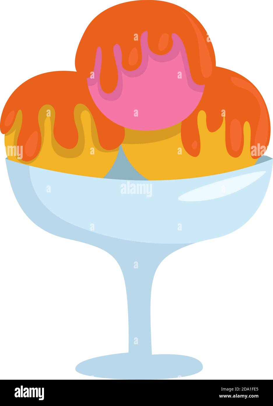 Cold dessert,illustration,vector on white background Stock Vector Image