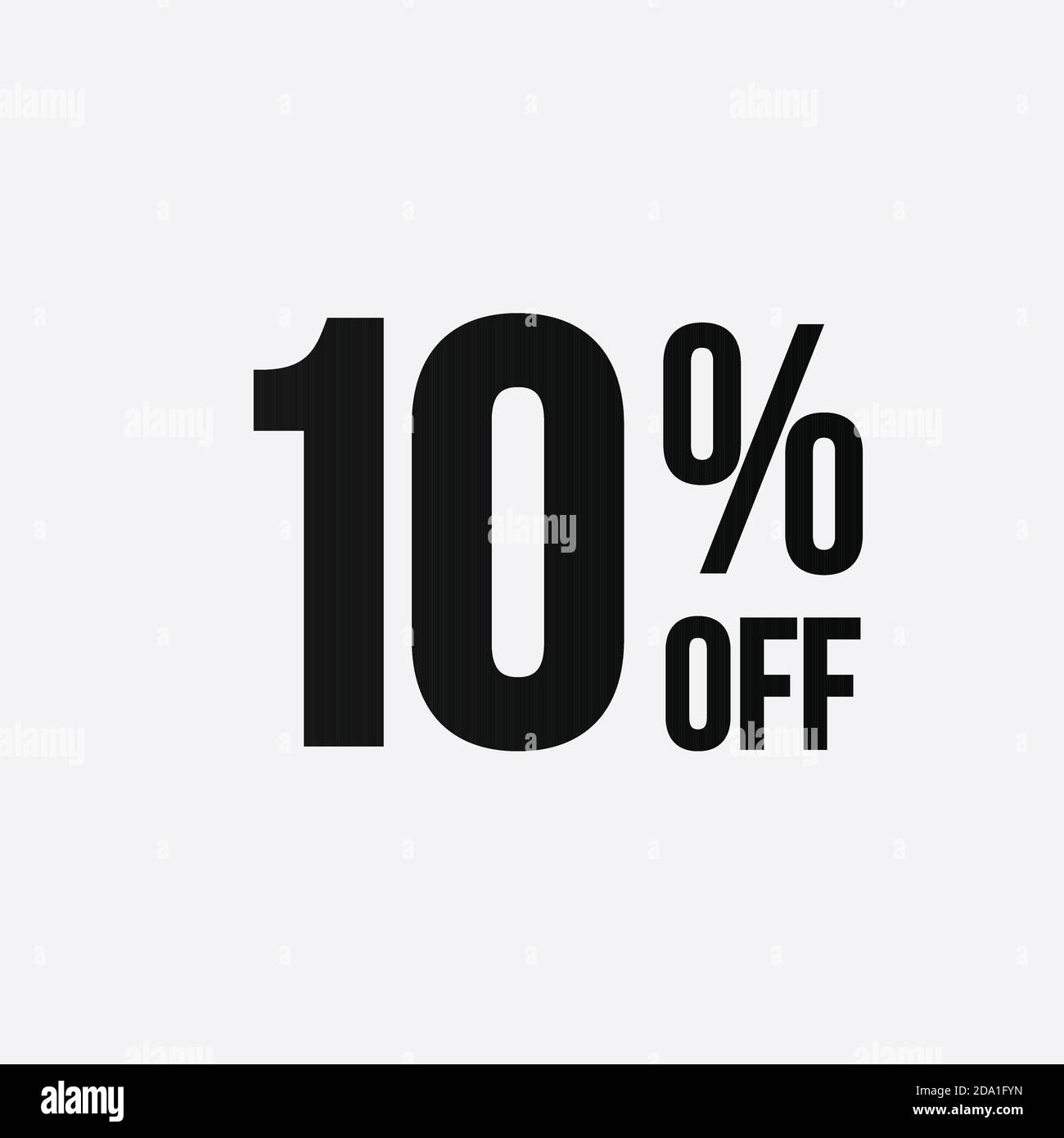 Golden 10 percent off flat cartoon style vector logo concept. 10 % sale ...