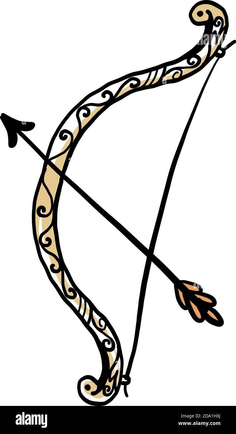 Bow And Arrow Illustration Vector On White Background Stock Vector Image Art Alamy