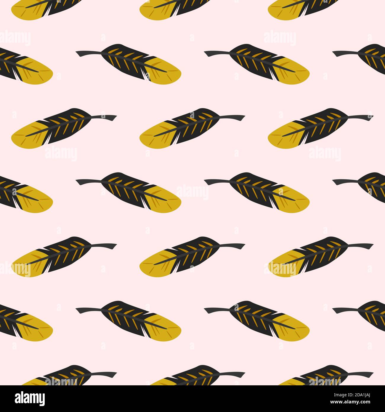 Small feathers , seamless pattern on a baby pink background Stock ...