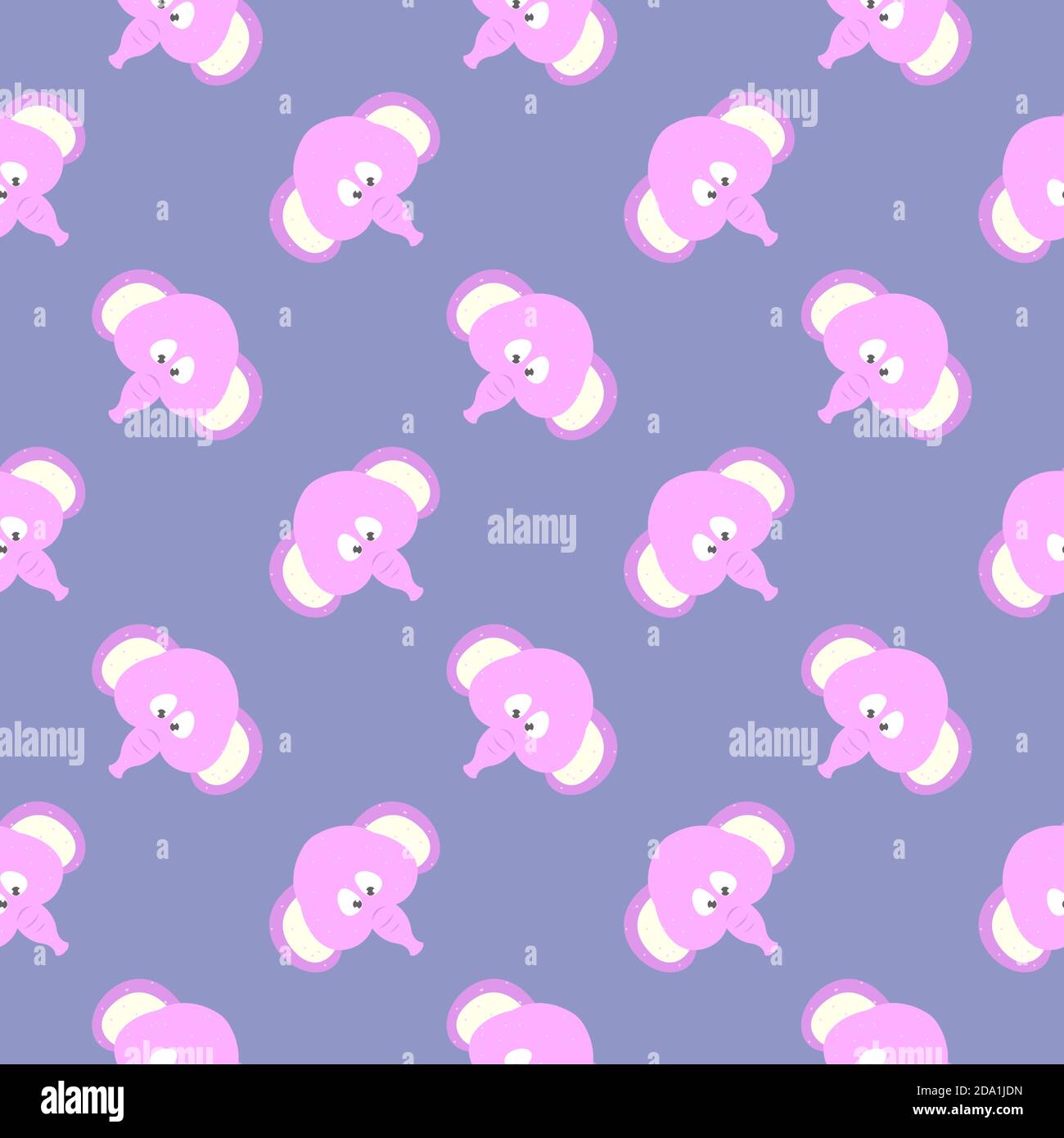 Baby elephant , seamless pattern on a purple background Stock Vector ...