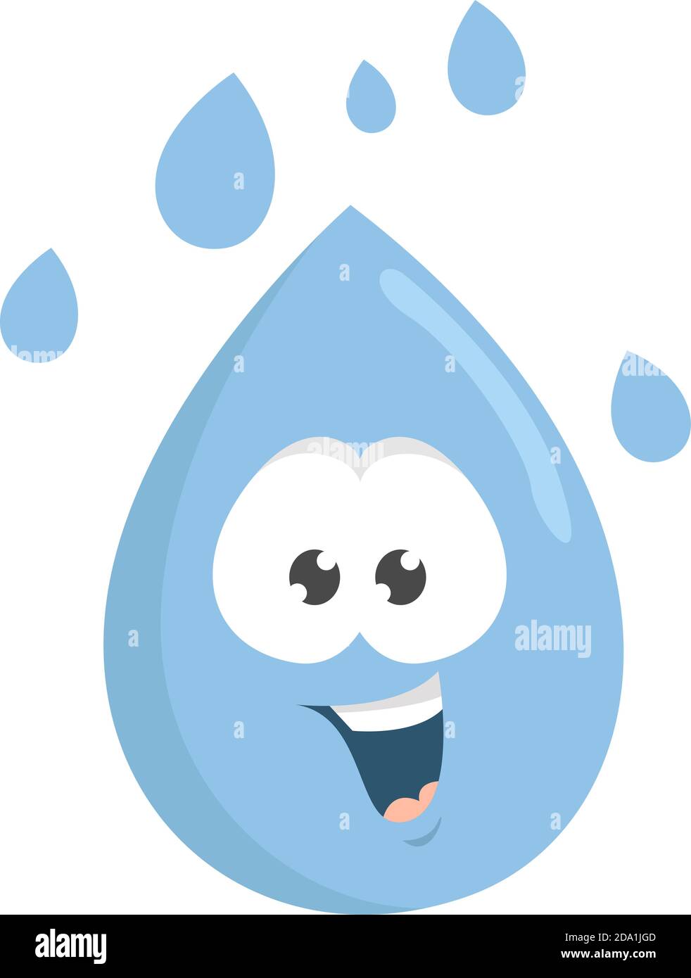 Drops of hydrogen ,illustration,vector on white background Stock Vector