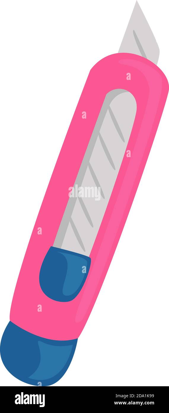 Pink scalpel ,illustration,vector on white background Stock Vector