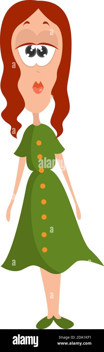 Model green dress Stock Vector Images - Alamy