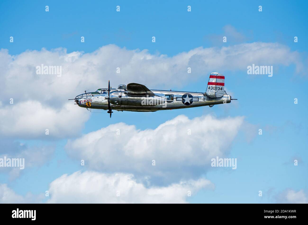 Sanford, Florida October 31, 2020 B17 bomber Panchito in the air at