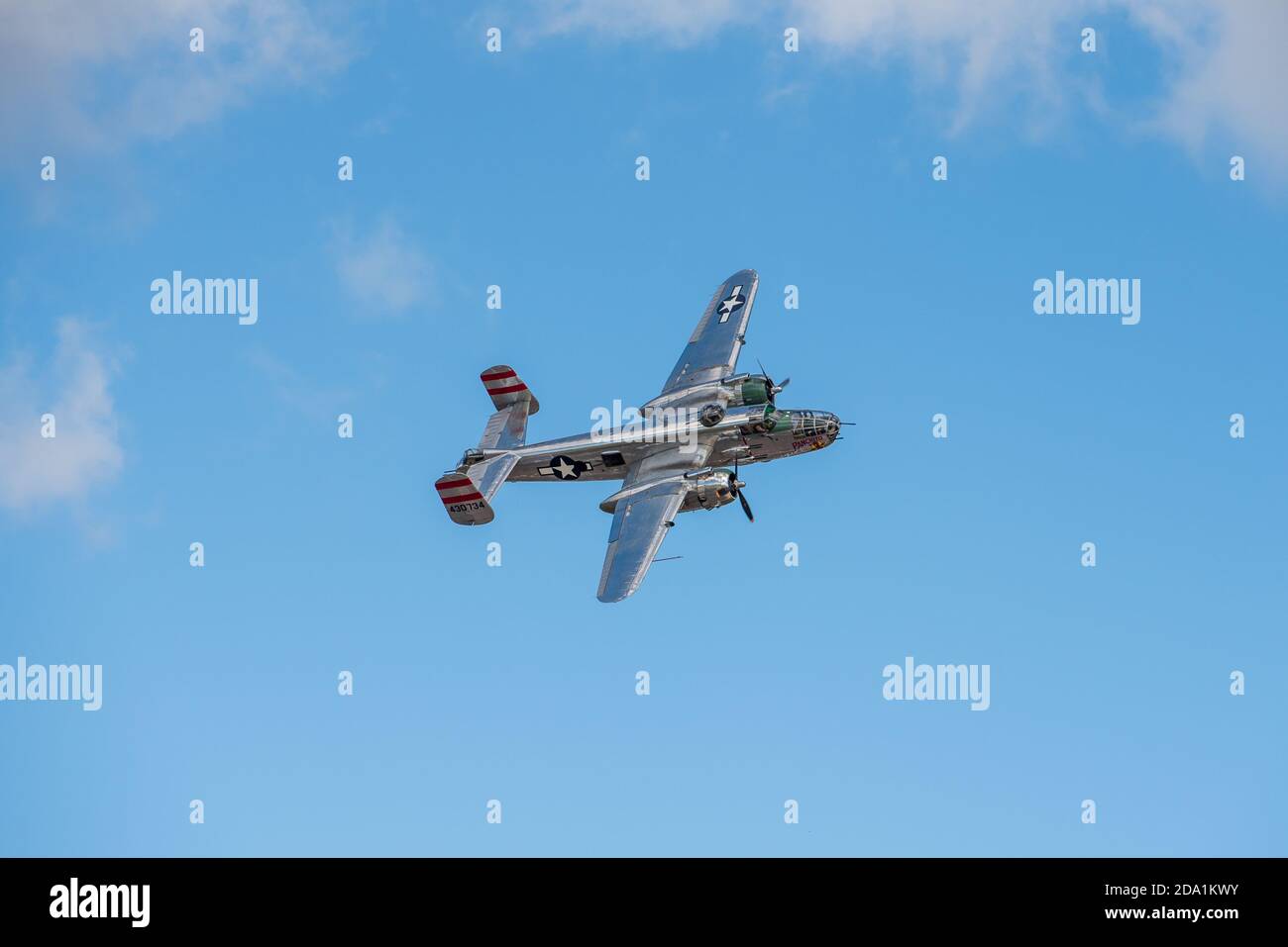 Sanford, Florida October 31, 2020 B17 bomber Panchito in the air at