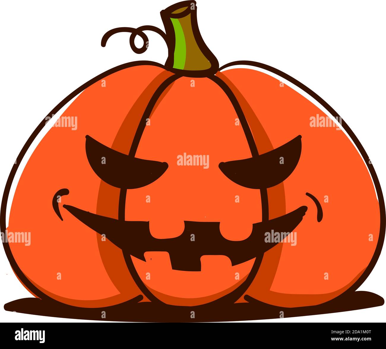 Pumpkin laughing ,illustration,vector on white background Stock Vector