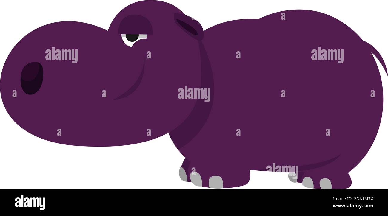 Cute Purple Hippo