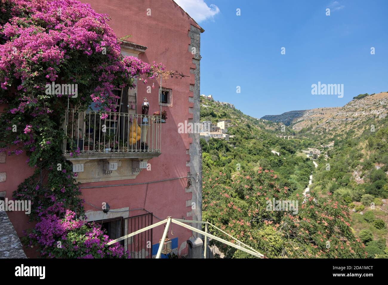 traditional beautiful house on San Leonardo canyon in Ragusa Ibla